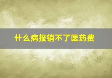 什么病报销不了医药费