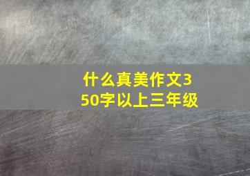 什么真美作文350字以上三年级