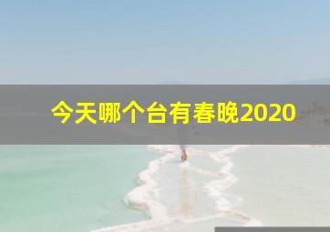 今天哪个台有春晚2020