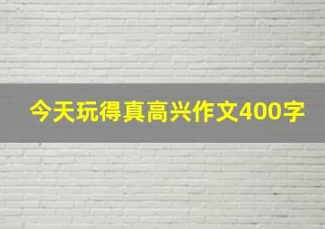 今天玩得真高兴作文400字