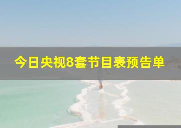 今日央视8套节目表预告单