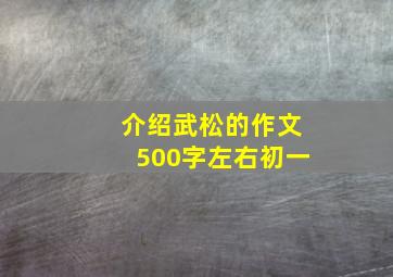 介绍武松的作文500字左右初一