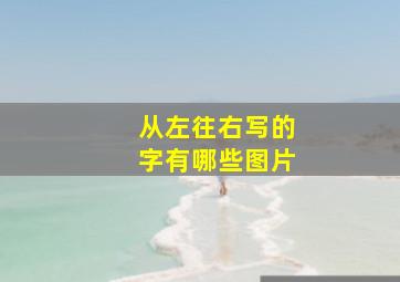 从左往右写的字有哪些图片