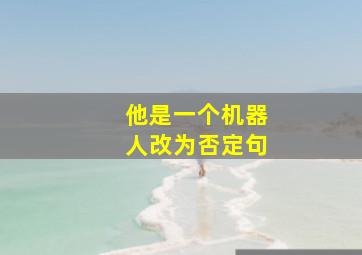 他是一个机器人改为否定句