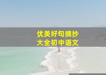 优美好句摘抄大全初中语文