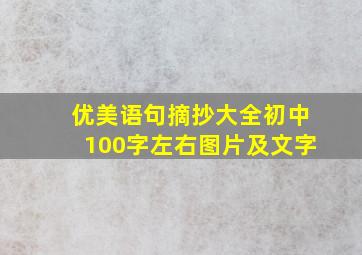 优美语句摘抄大全初中100字左右图片及文字