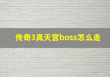 传奇3真天宫boss怎么走