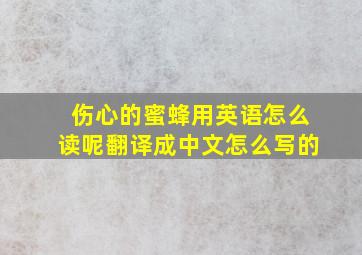 伤心的蜜蜂用英语怎么读呢翻译成中文怎么写的