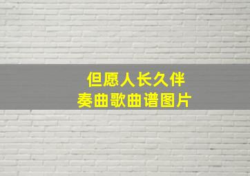 但愿人长久伴奏曲歌曲谱图片