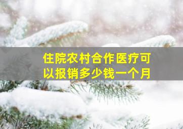 住院农村合作医疗可以报销多少钱一个月