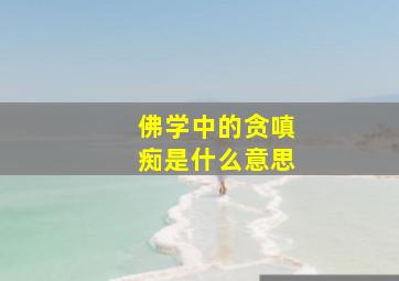 佛学中的贪嗔痴是什么意思