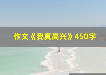 作文《我真高兴》450字