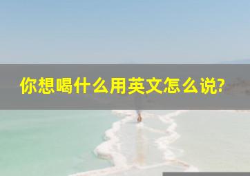 你想喝什么用英文怎么说?