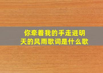 你牵着我的手走进明天的风雨歌词是什么歌