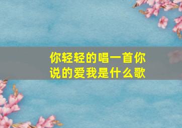 你轻轻的唱一首你说的爱我是什么歌