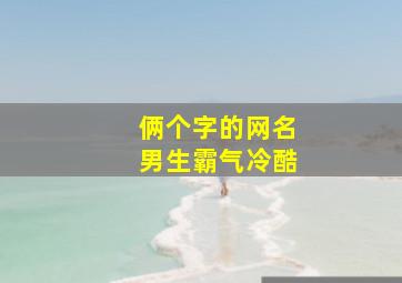 俩个字的网名男生霸气冷酷