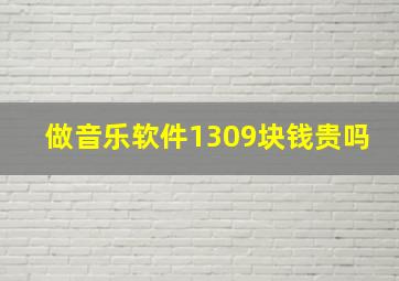 做音乐软件1309块钱贵吗