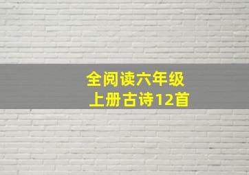 全阅读六年级上册古诗12首