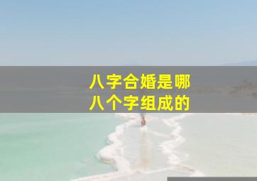 八字合婚是哪八个字组成的