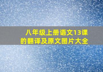 八年级上册语文13课的翻译及原文图片大全