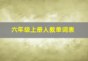 六年级上册人教单词表