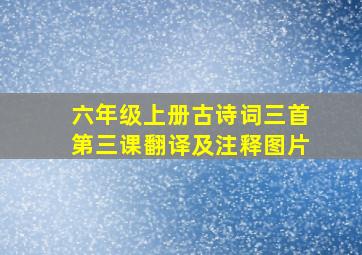 六年级上册古诗词三首第三课翻译及注释图片