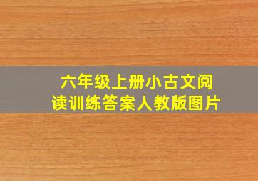 六年级上册小古文阅读训练答案人教版图片