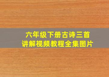 六年级下册古诗三首讲解视频教程全集图片