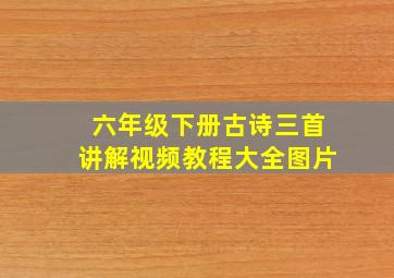 六年级下册古诗三首讲解视频教程大全图片