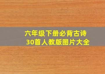 六年级下册必背古诗30首人教版图片大全