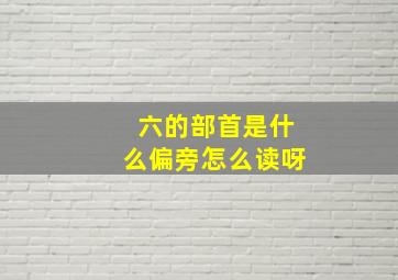 六的部首是什么偏旁怎么读呀