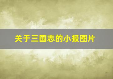 关于三国志的小报图片