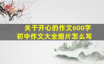 关于开心的作文600字初中作文大全图片怎么写