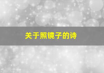 关于照镜子的诗