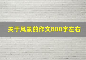 关于风景的作文800字左右