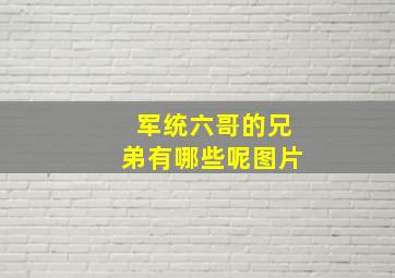 军统六哥的兄弟有哪些呢图片