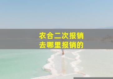 农合二次报销去哪里报销的