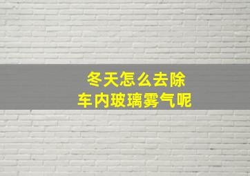 冬天怎么去除车内玻璃雾气呢