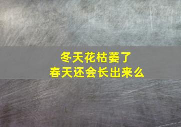 冬天花枯萎了 春天还会长出来么