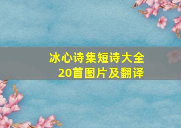 冰心诗集短诗大全20首图片及翻译