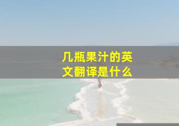 几瓶果汁的英文翻译是什么