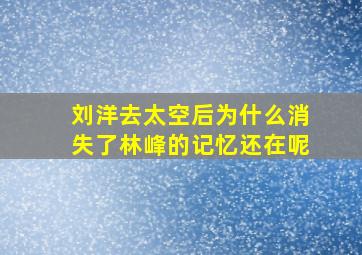 刘洋去太空后为什么消失了林峰的记忆还在呢