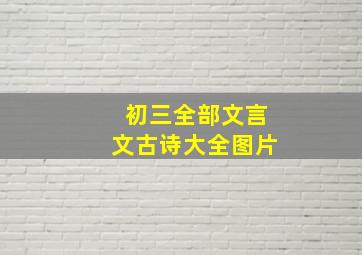 初三全部文言文古诗大全图片