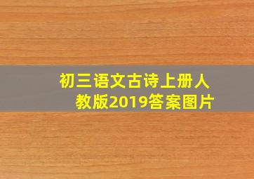 初三语文古诗上册人教版2019答案图片