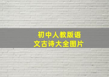 初中人教版语文古诗大全图片