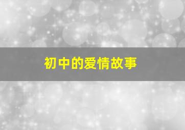 初中的爱情故事