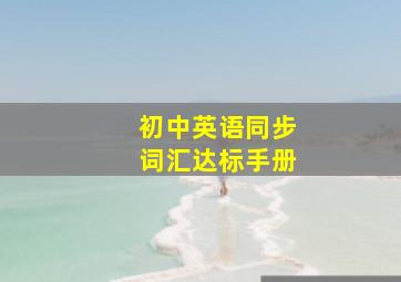 初中英语同步词汇达标手册