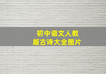 初中语文人教版古诗大全图片