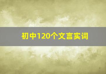 初中120个文言实词