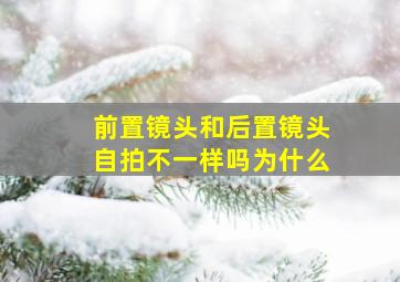 前置镜头和后置镜头自拍不一样吗为什么